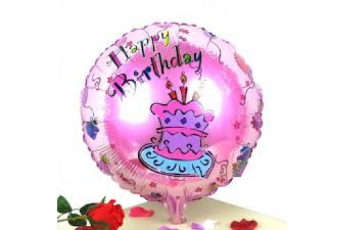 18 Inch Pink Cake Happy Birthday Balloon